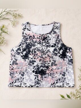 Balance Collection Cropped Workout Tank | Floral Athletic Top
